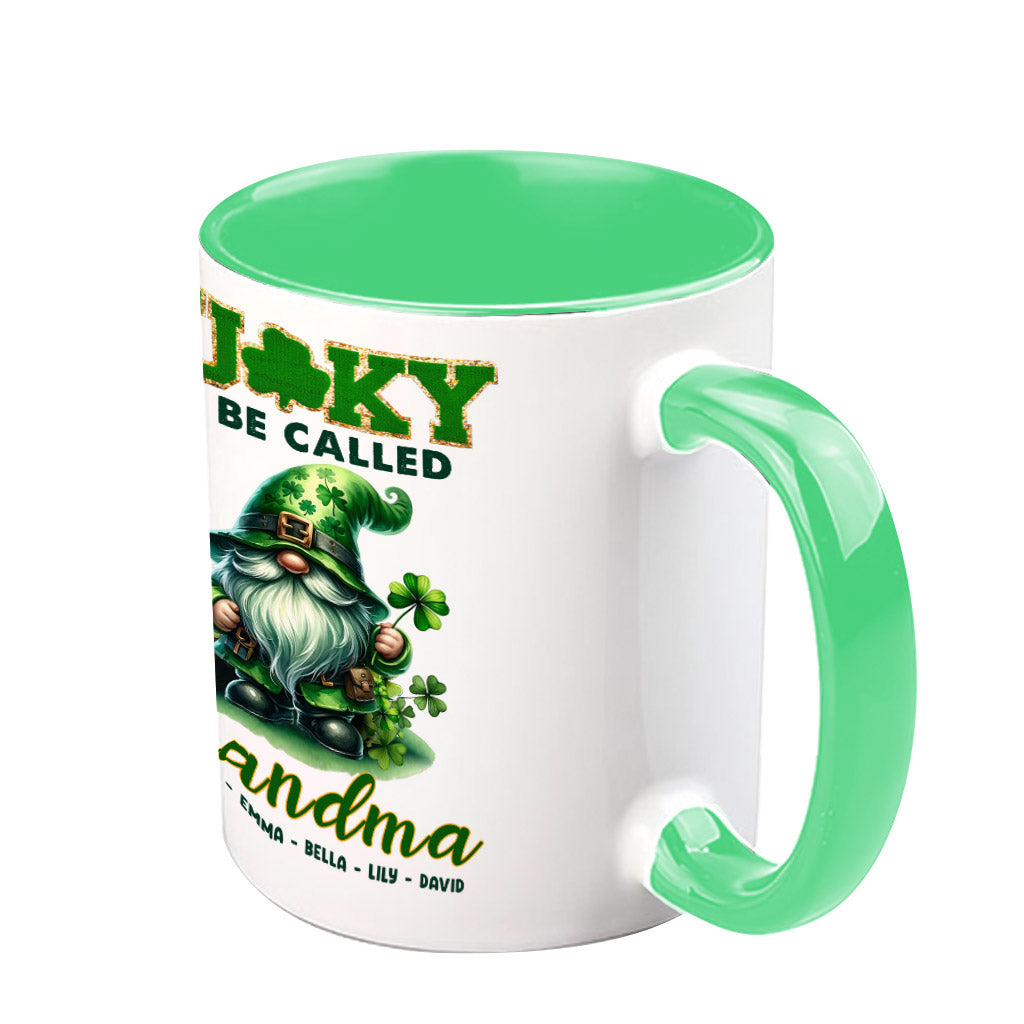 Lucky To Be Called Nana/ Mimi... - Personalized Grandma Accent Mug