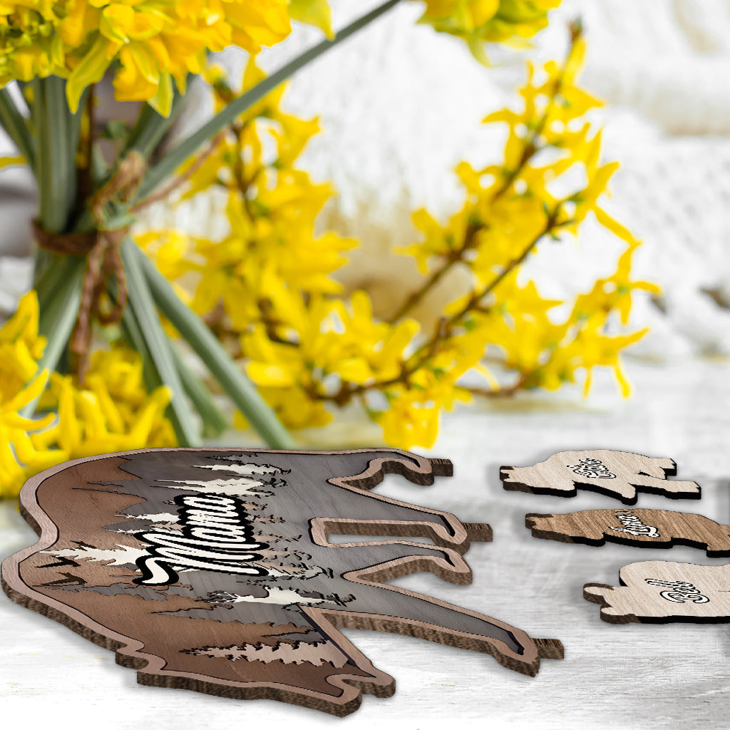 Mama Bear - Personalized Mother 1 Layered Big Freestanding