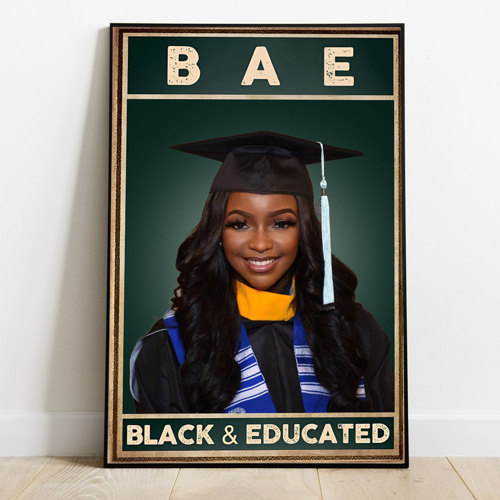 Black And Educated - Personalized African American Canvas And Poster