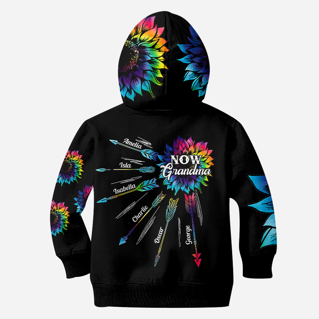 First Mother Now Grandma With Any Title And Kid Name - Personalized Mother All Over Shirt