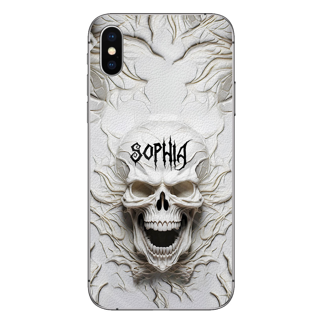 Beautiful White Skeleton - Personalized Skull Phone Case