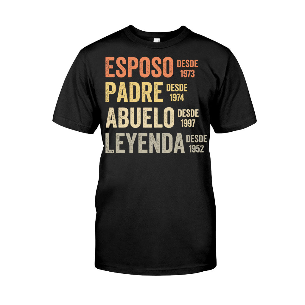 Esposo Padre Abuelo Leyenda - Personalized Father T-shirt And Hoodie