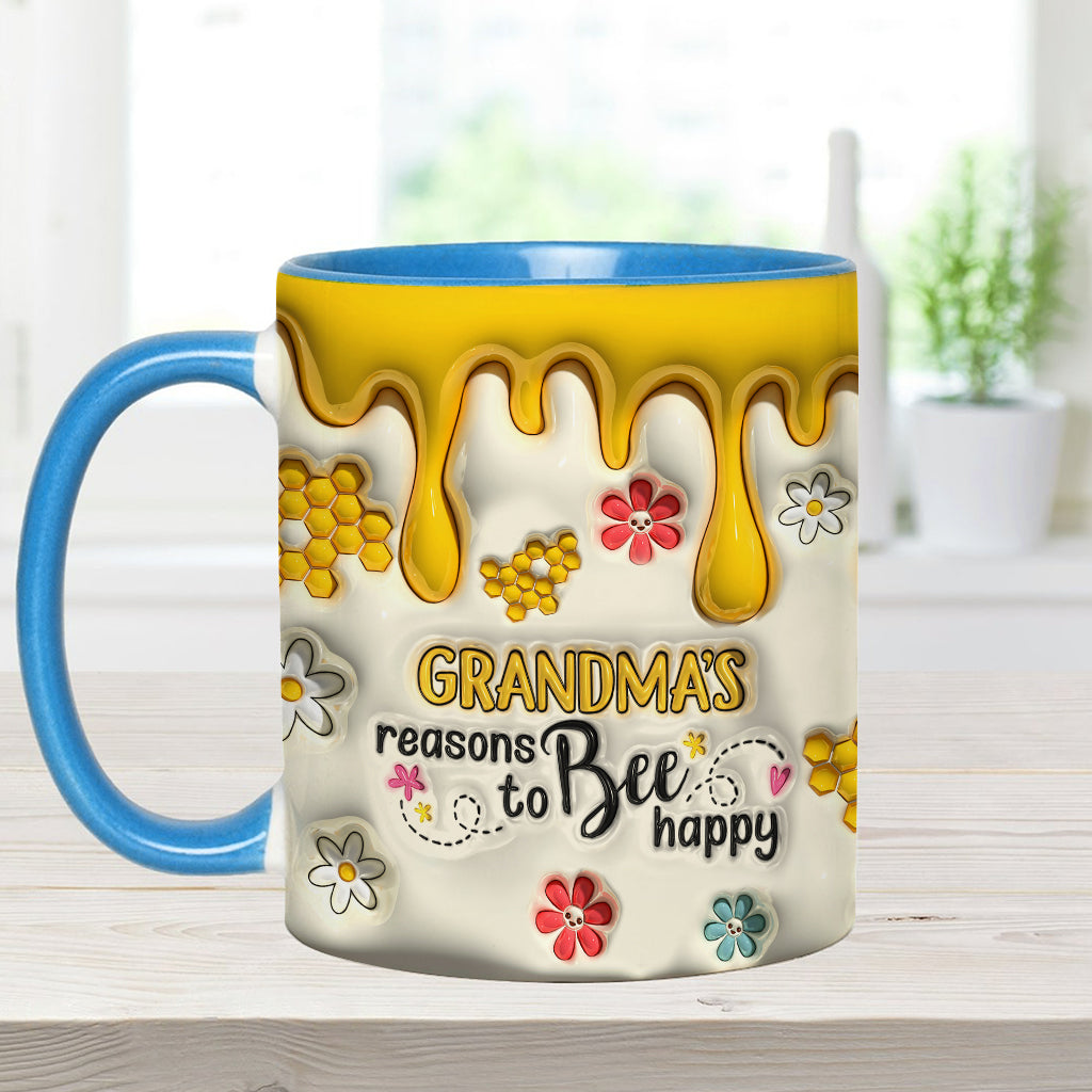 Omas Gründe, glücklich zu sein – Personalisierte Tasse mit Oma-Akzent