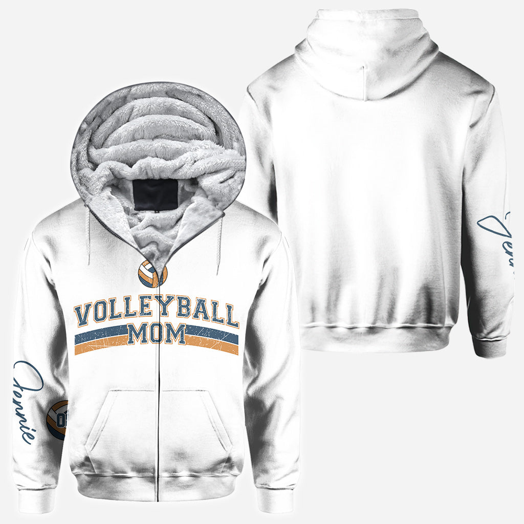 Volleyball Mom With Any Kid Name & Number - Personalized Volleyball All Over Shirt