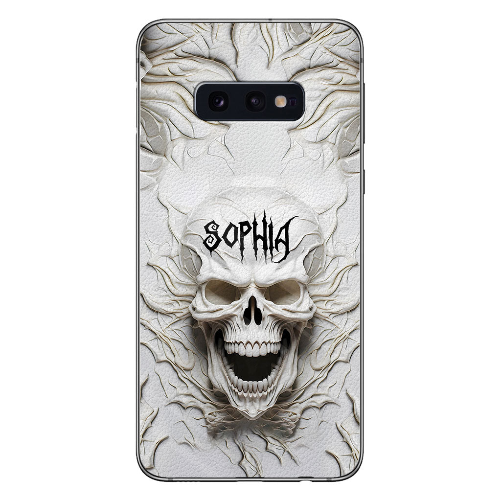Beautiful White Skeleton - Personalized Skull Phone Case