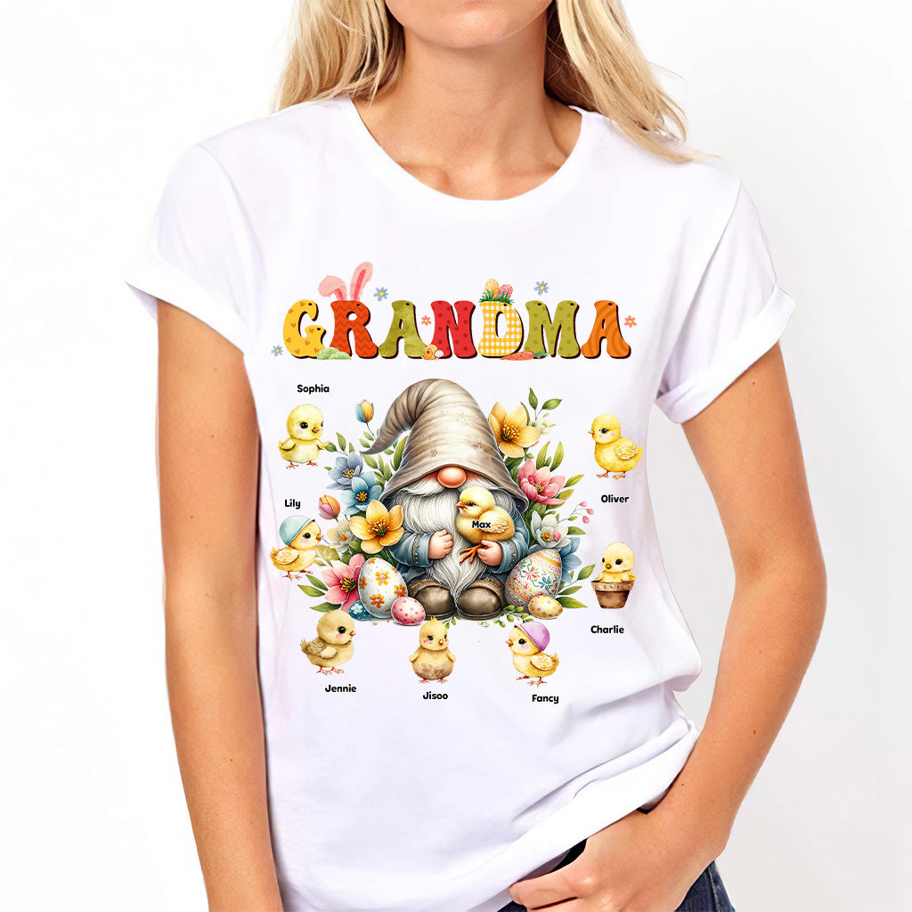 Cadeau pour grand-mère : Gnome de Pâques - T-shirt et sweat à capuche personnalisés pour grand-mère
