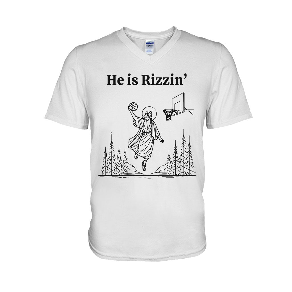 He Is Rizzin - Basketball T-shirt And Hoodie