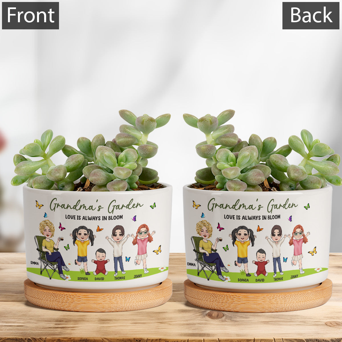Grandma's Garden - Personalized Grandma Ceramic Plant Pot