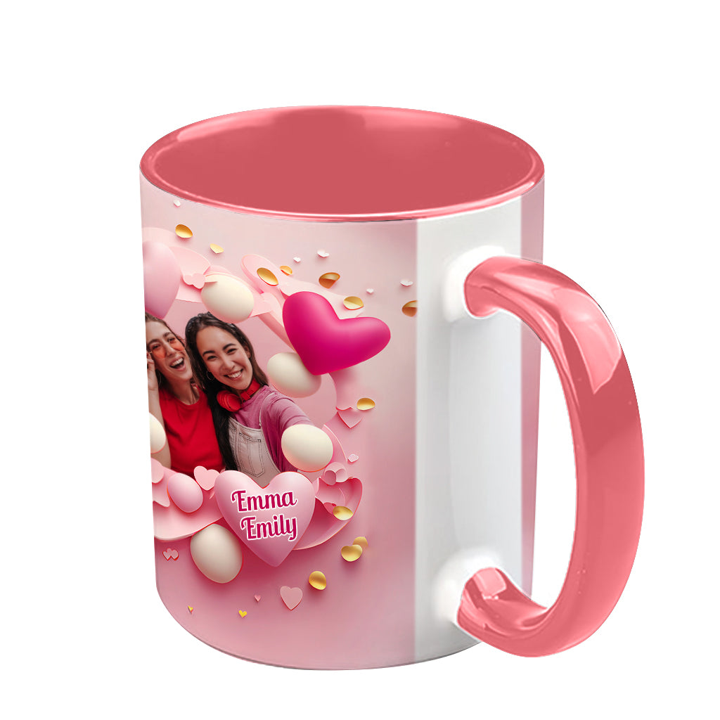 I Wish You Lived Next Door - Personalized Bestie Accent Mug