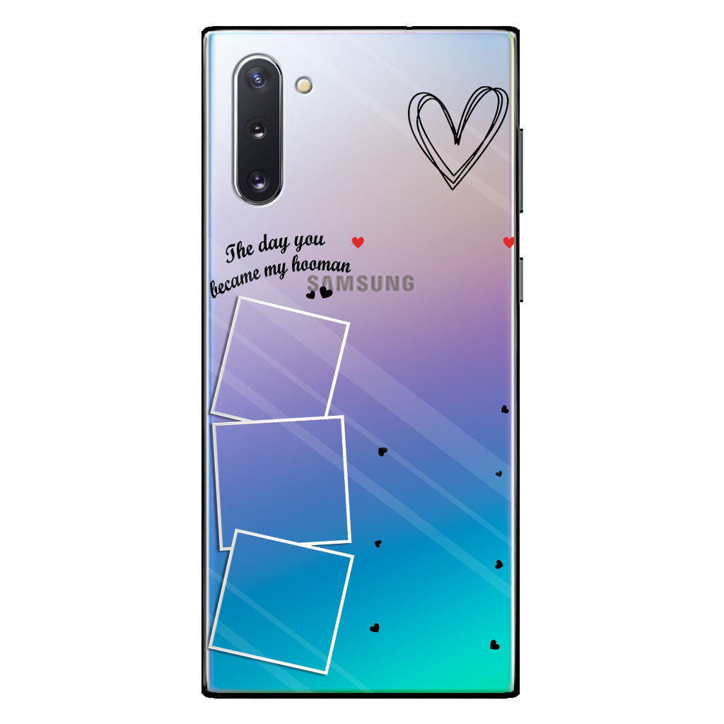 The Day You Became My Hooman Dog Cat Pet Lover Custom Photos And Calendar - Personalized Dog Clear Phone Case