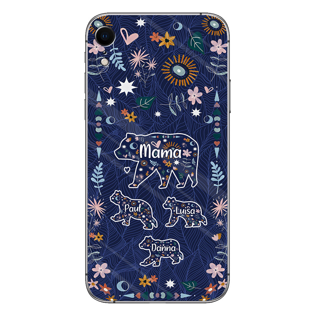 Mama Bear Floral - Personalized Mother Phone Case