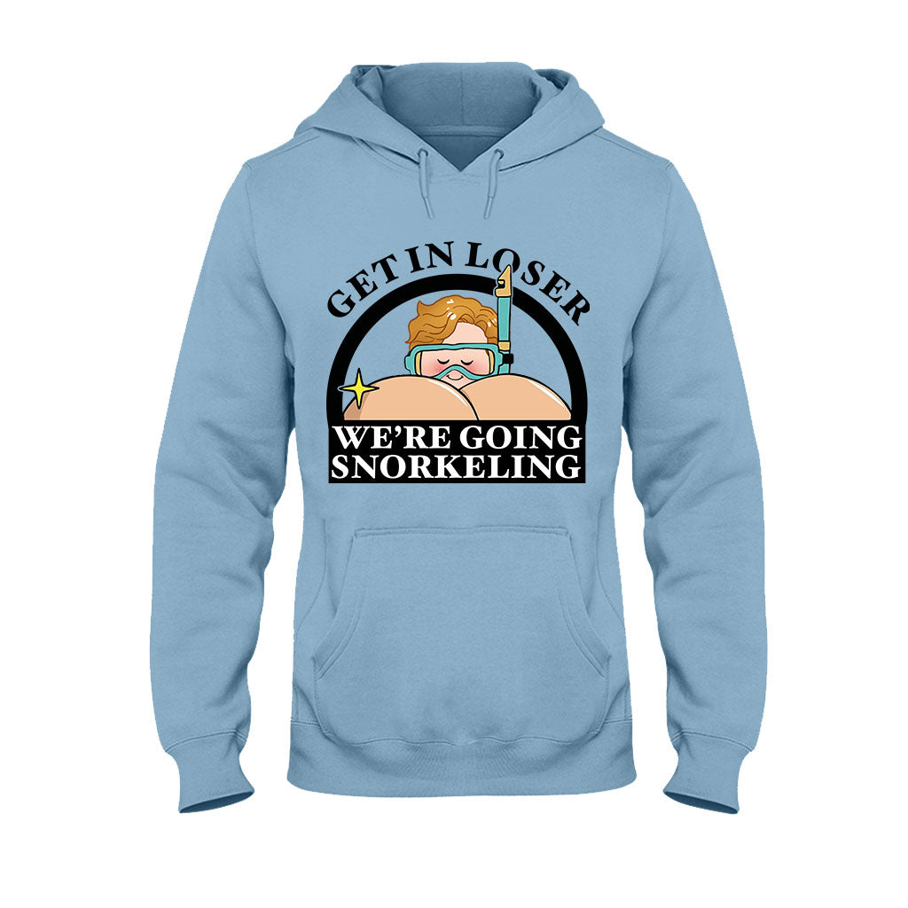 T-shirt et sweat à capuche humoristiques « Plongée sous-marine » personnalisés « Get In Loser Snorkeler » -