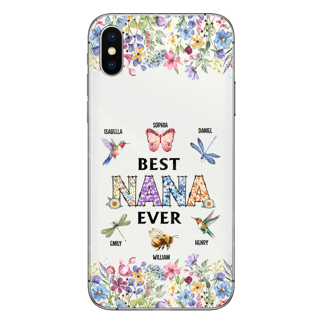 Best Mom Nana Ever - Personalized Grandma Clear Phone Case