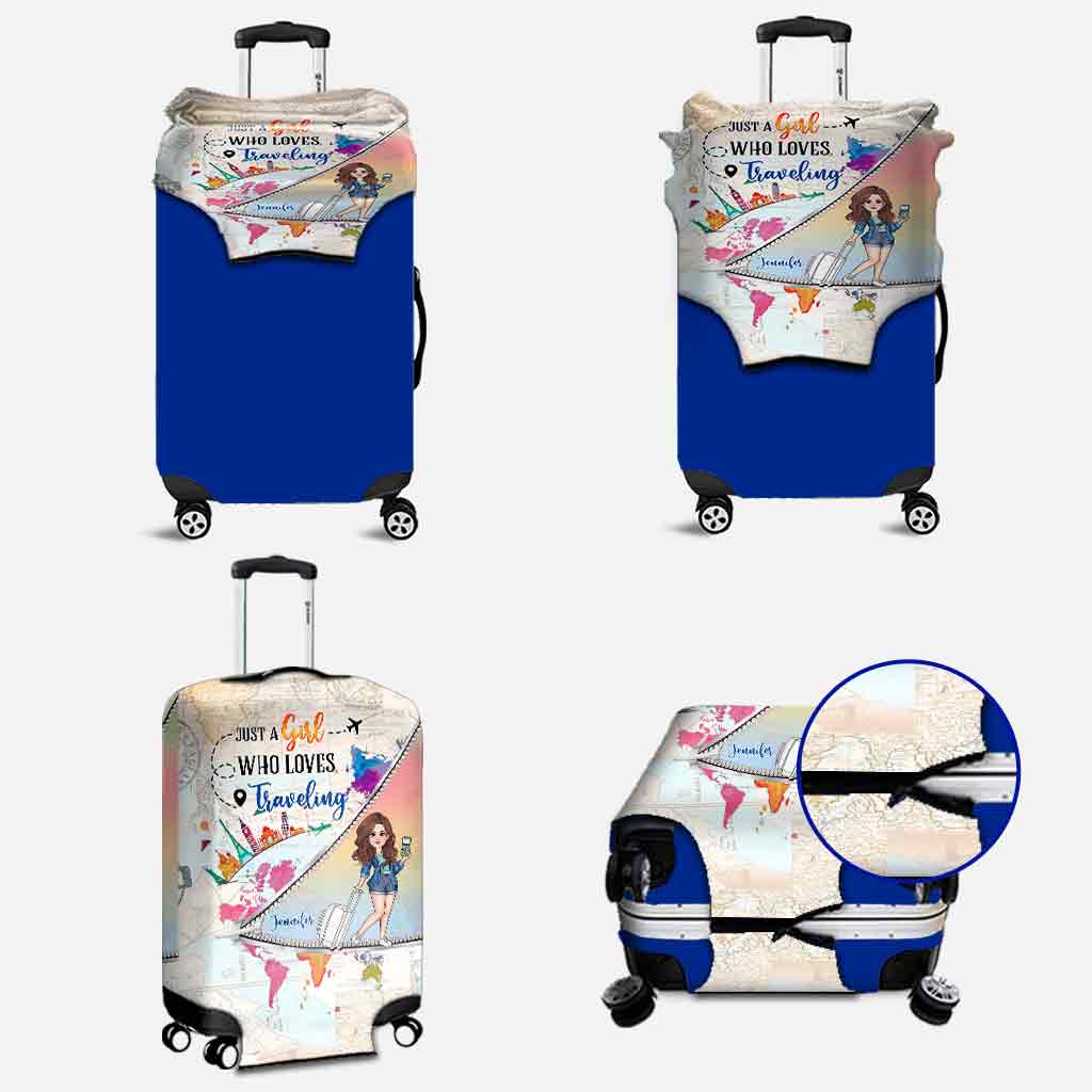 Just A Girl Who Loves Traveling - Personalized Travelling Luggage Cover