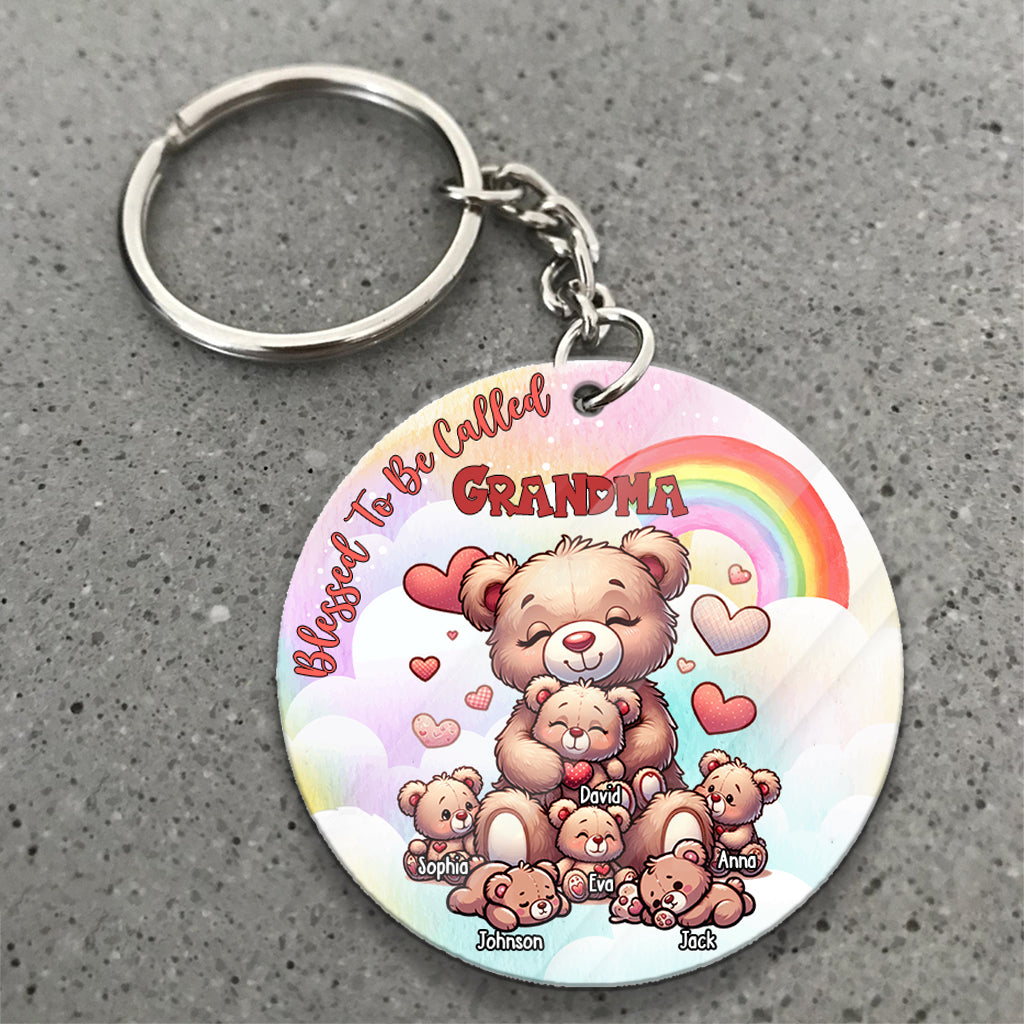 Gift for Grandma Mom Blessed To Be Called - Personalized Grandma Keychain