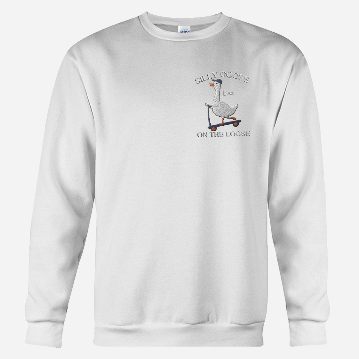 Sweat-shirt brodé Silly Goose - Pull brodé sarcastique personnalisé