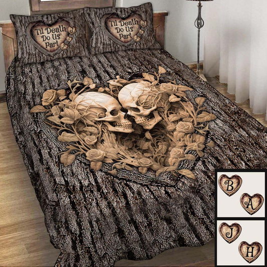 Til Death Do Us Part - Personalized Couple Quilt Set