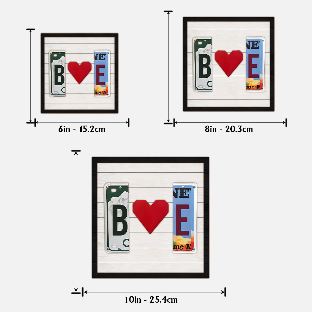 Any Letter Liscense PLate - Personalized Couple 2 Layered Wood Sign / Wood Plaque