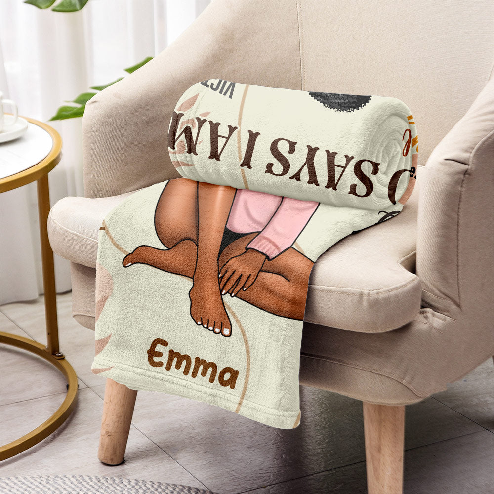 Gott sagt, ich bin es – Personalisierte Decke für Afroamerikaner