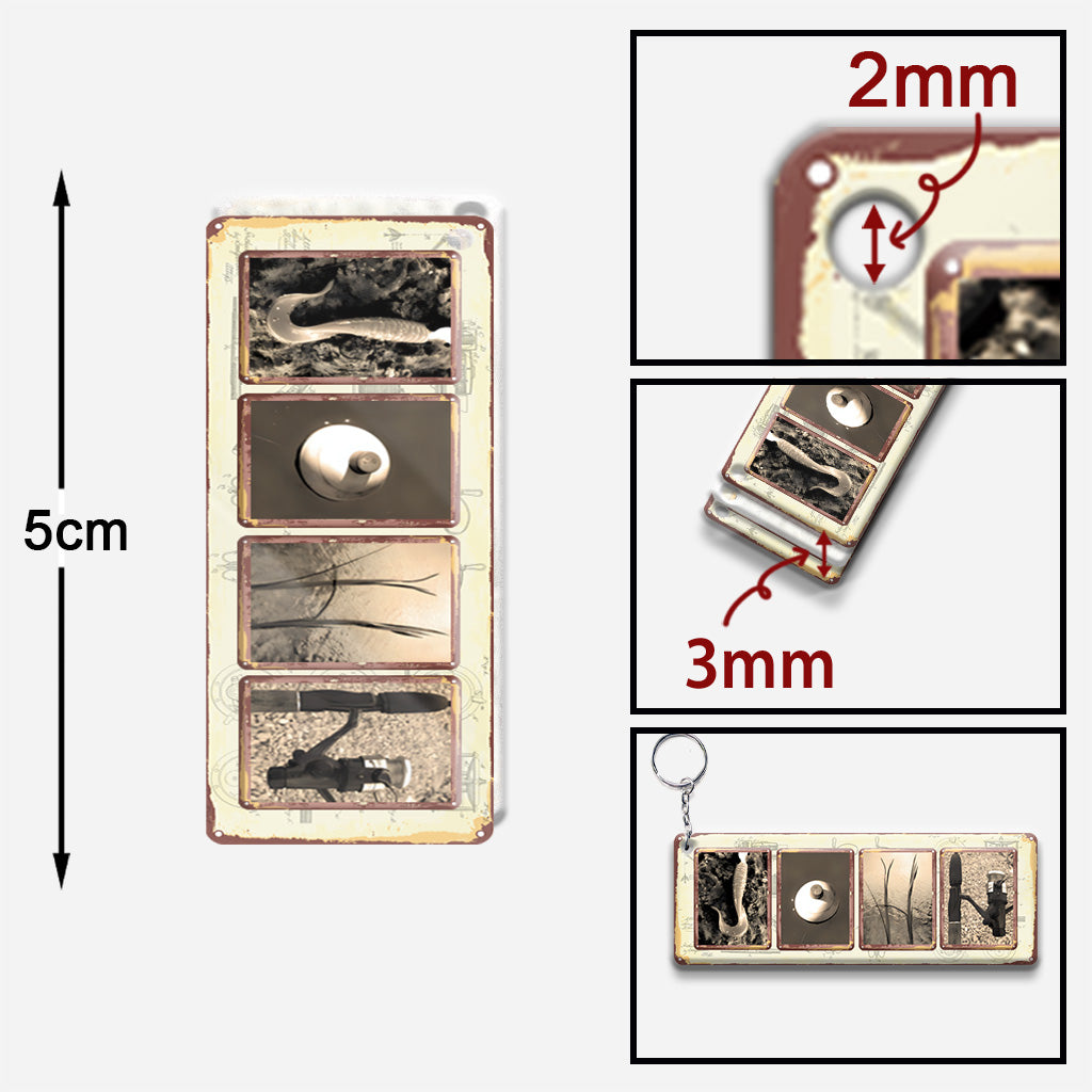 Vintage Fishing Custom Name - Personalized Fishing Keychain