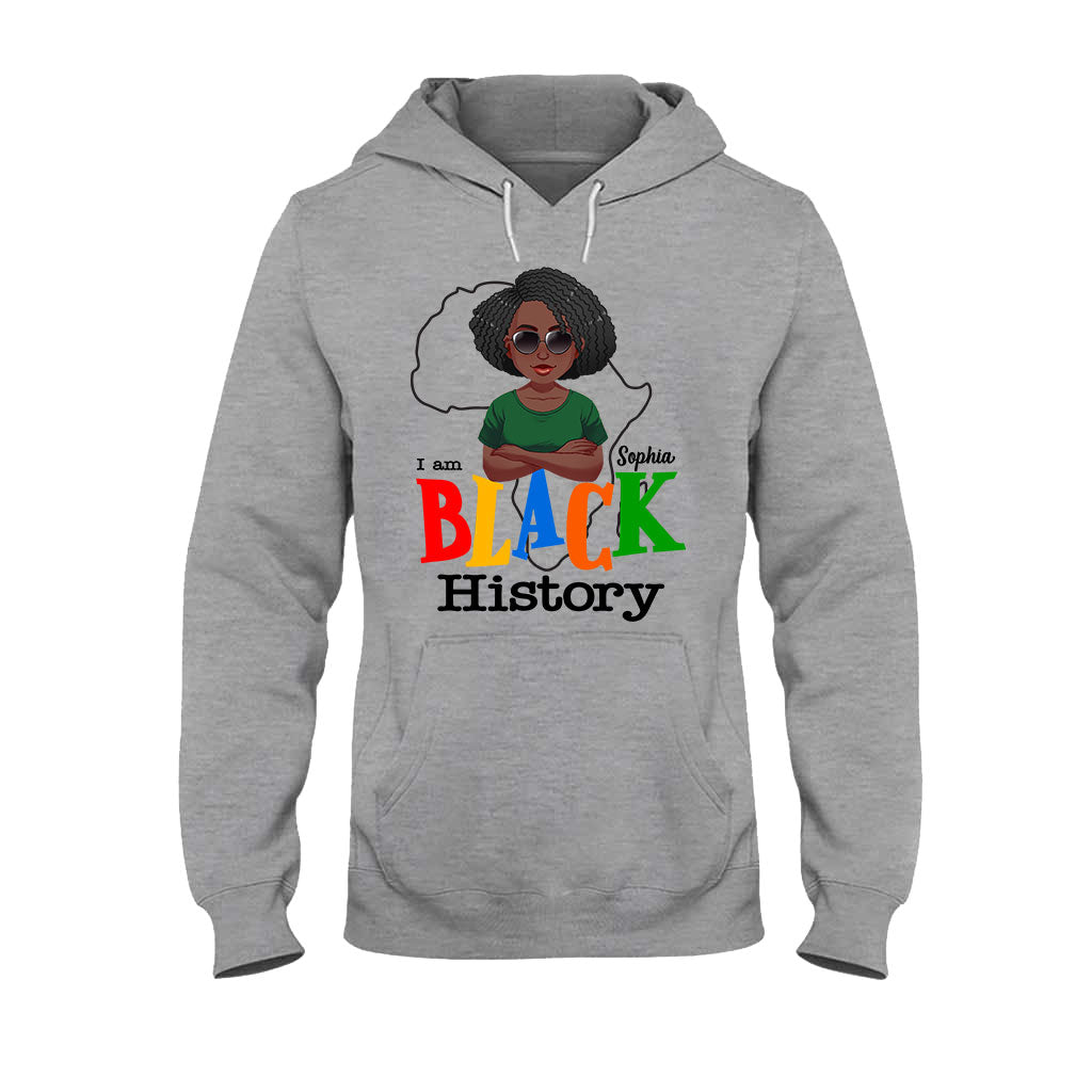 I Am Black History - Personalized African American T-shirt And Hoodie
