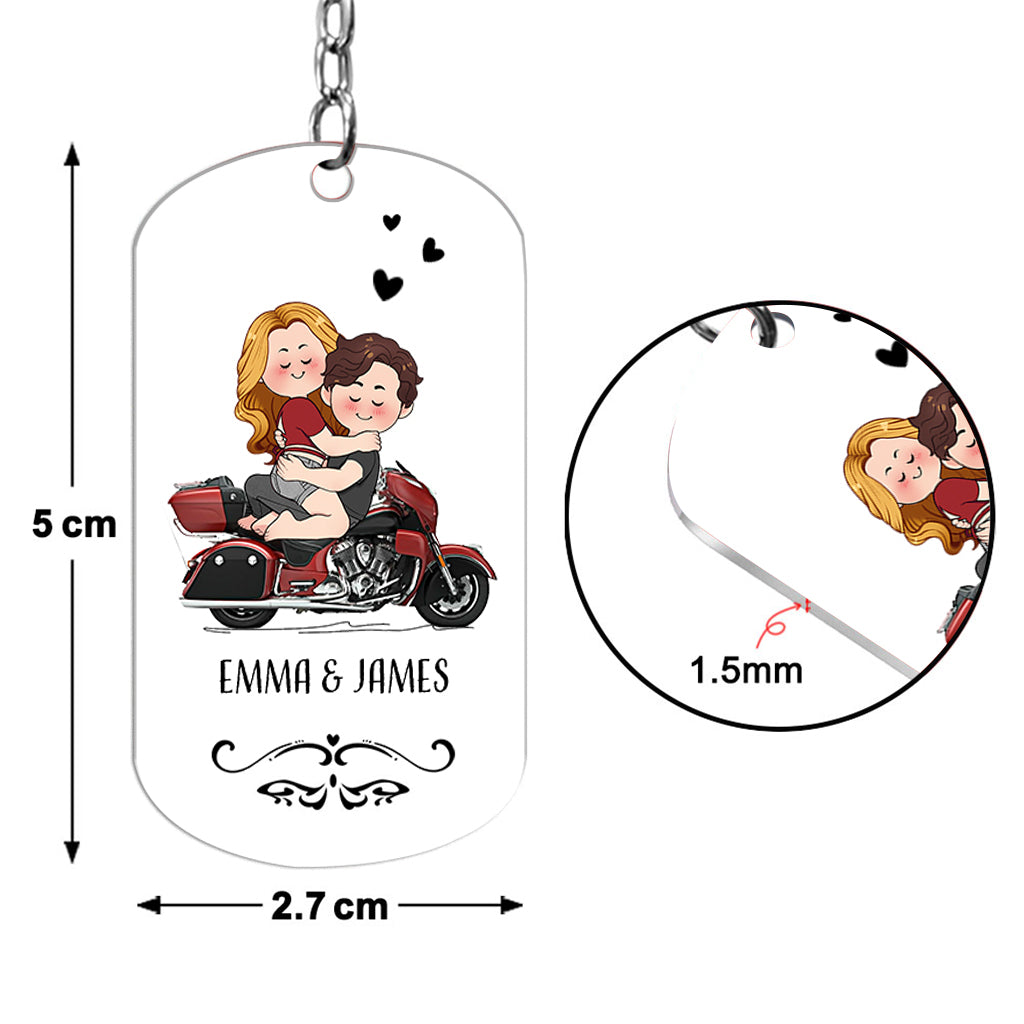 I Will Ride You - Personalized Couple Stainless Steel Keychain