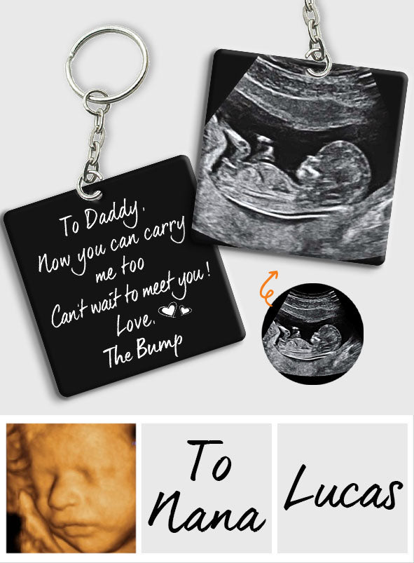 Custom Photo Now You Can Carry Me Too - Personalized Father Keychain