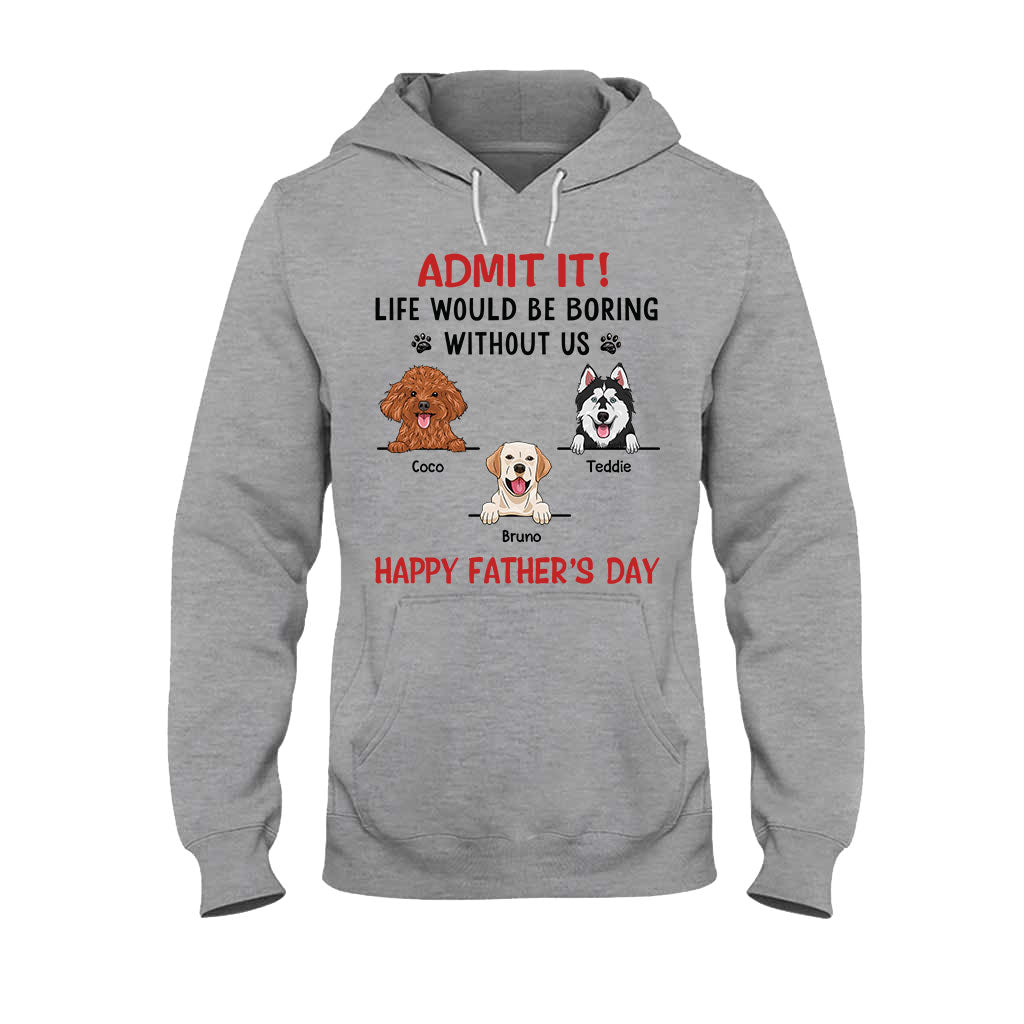 Happy Father's Day To The Best Dog Dad - Personalized Father T-shirt And Hoodie