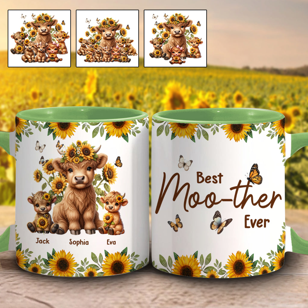 Best Moo-ther Ever - Personalized Mother Accent Mug