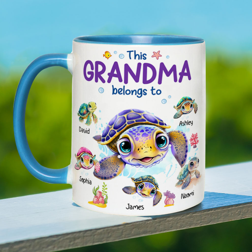 This Grandma Nana Gigi Belongs To - Personalized Grandma Accent Mug