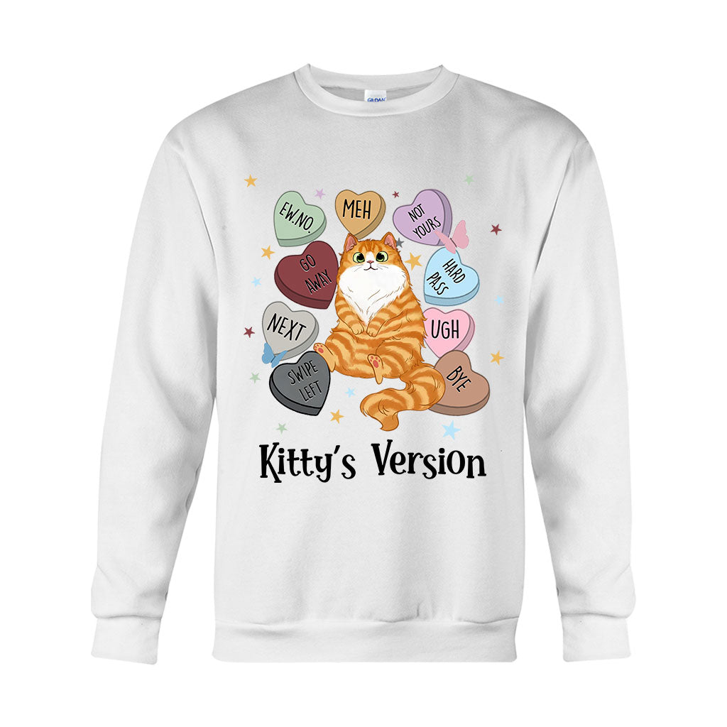 T-shirt et sweat à capuche personnalisés « Heart Candy Cat Kitty Version » - T-shirt et sweat à capuche pour chat