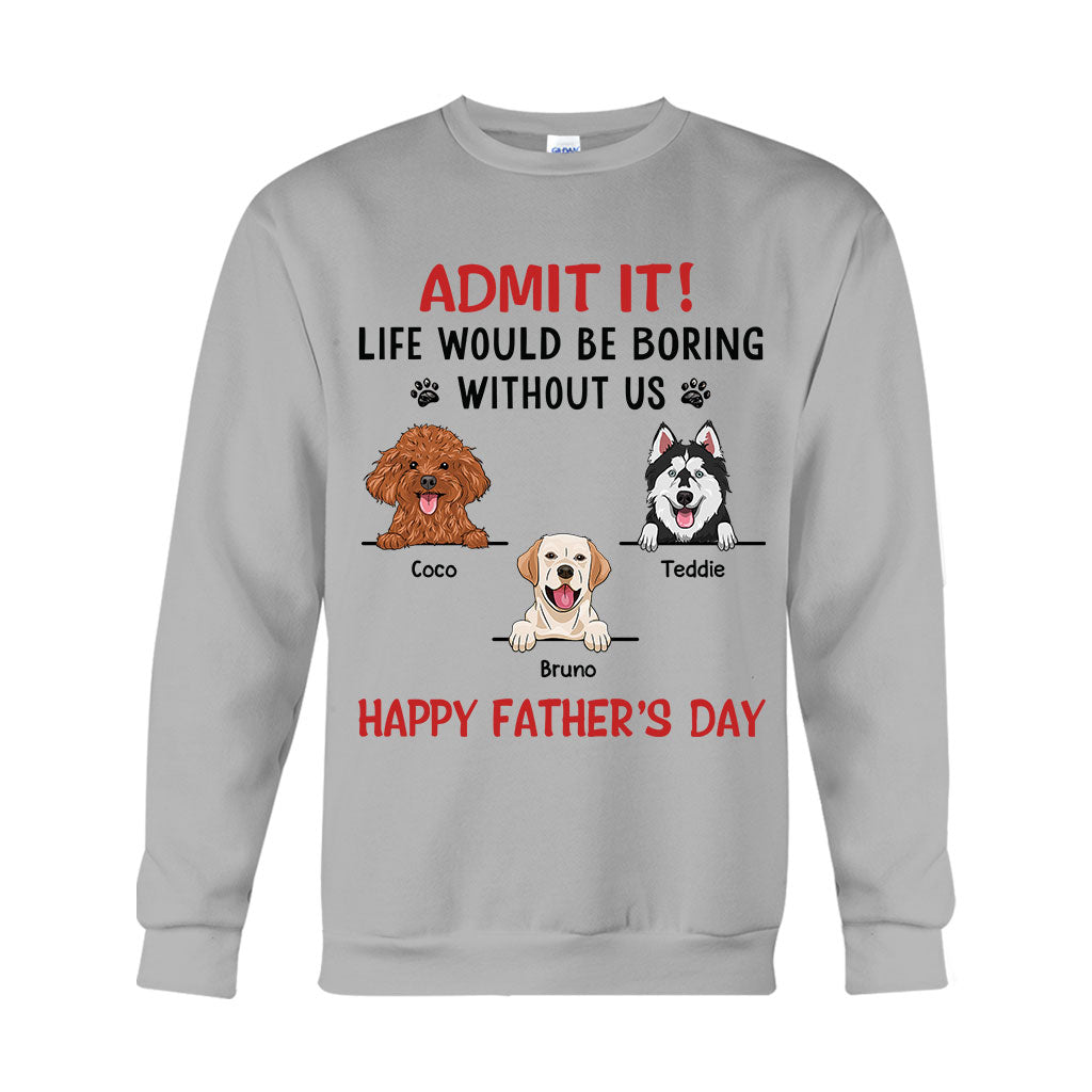 Happy Father's Day To The Best Dog Dad - Personalized Father T-shirt And Hoodie