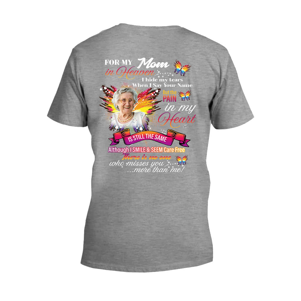 For My Any Title In Heaven I Hide My Tears When I Say Your Name - Personalized Memorial T-shirt and Hoodie