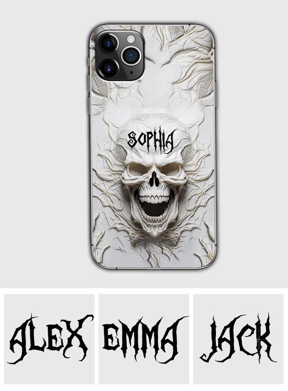 Beautiful White Skeleton - Personalized Skull Phone Case