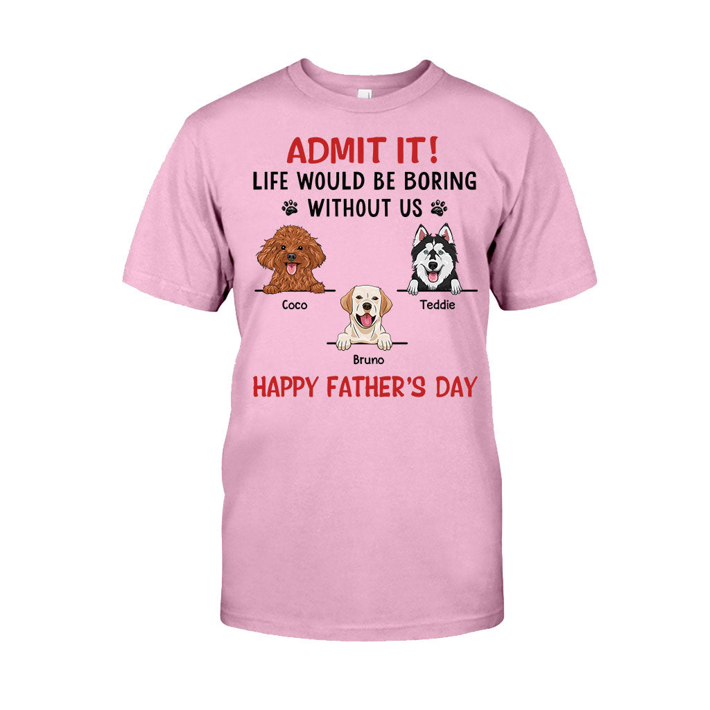 Happy Father's Day To The Best Dog Dad - Personalized Father T-shirt And Hoodie