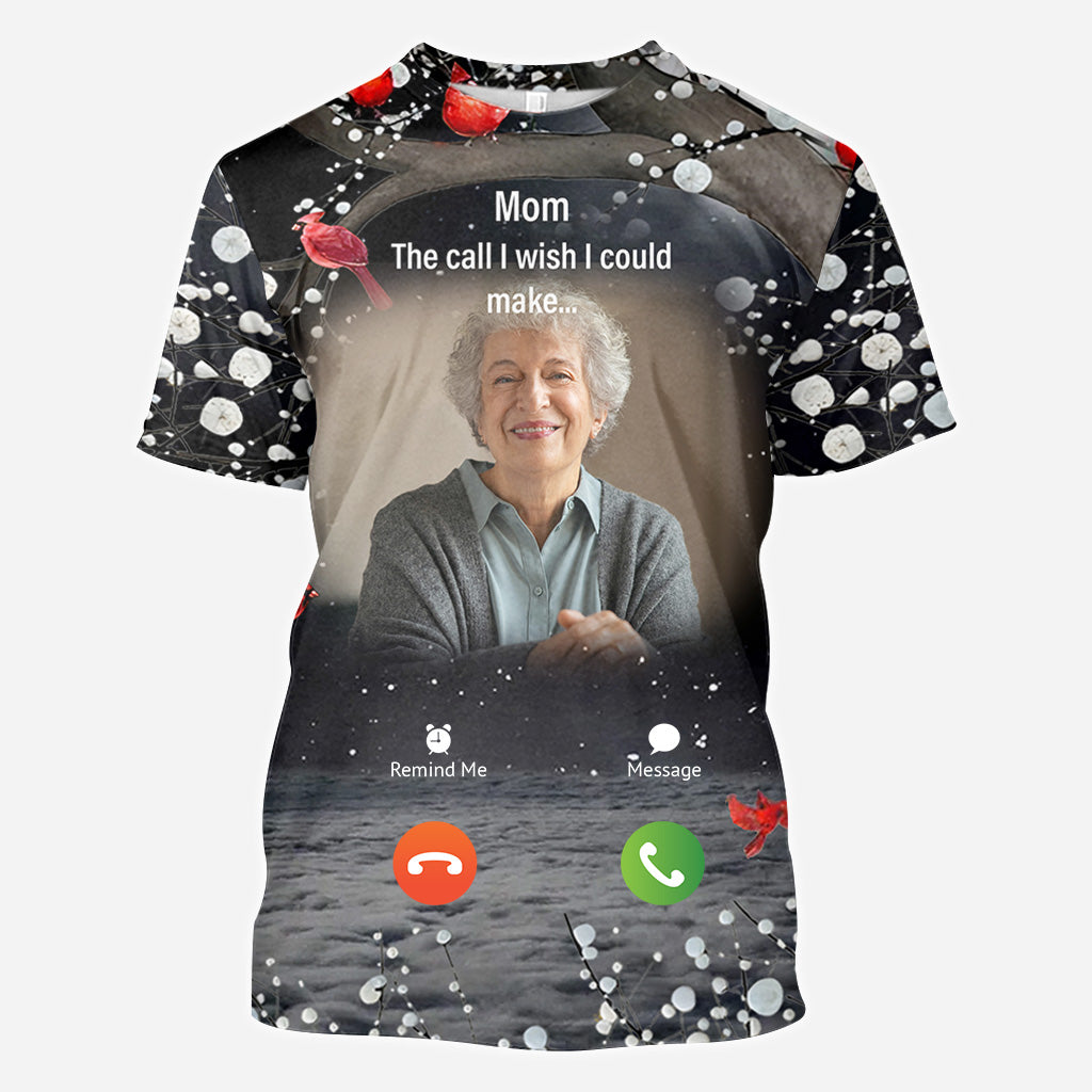 Any Title The Call I wish I Could Make - Personalized Memorial All Over Shirt