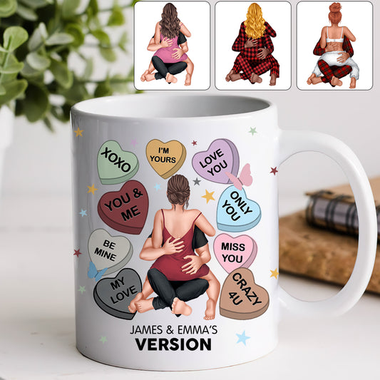 Heart Candy Couple Version - Personalized Couple Mug
