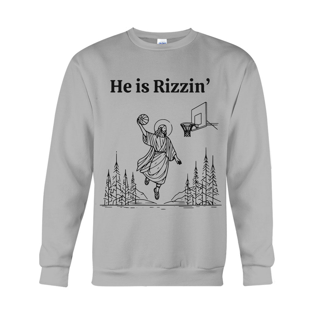 He Is Rizzin - Basketball T-shirt And Hoodie