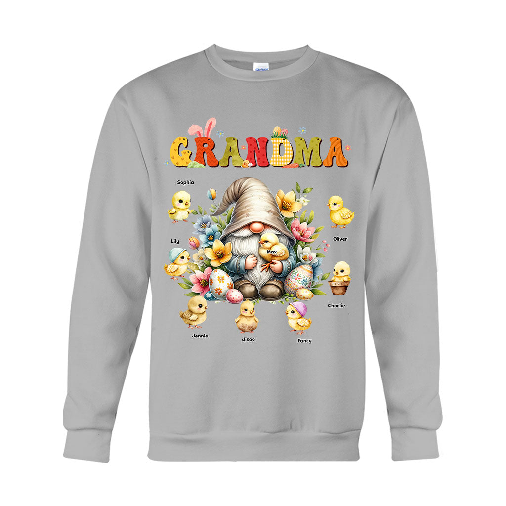 Cadeau pour grand-mère : Gnome de Pâques - T-shirt et sweat à capuche personnalisés pour grand-mère