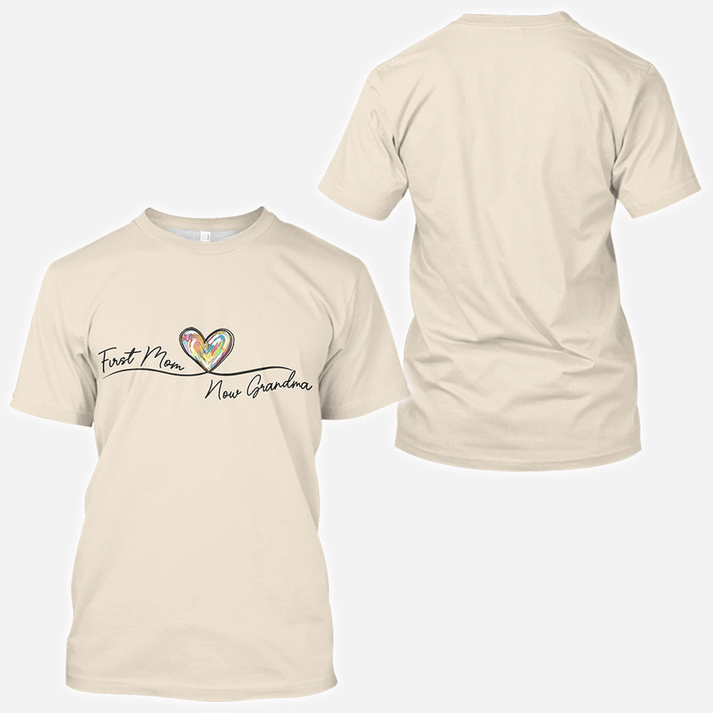 First Mom Now Grandma - Personalized Grandma All Over Shirt