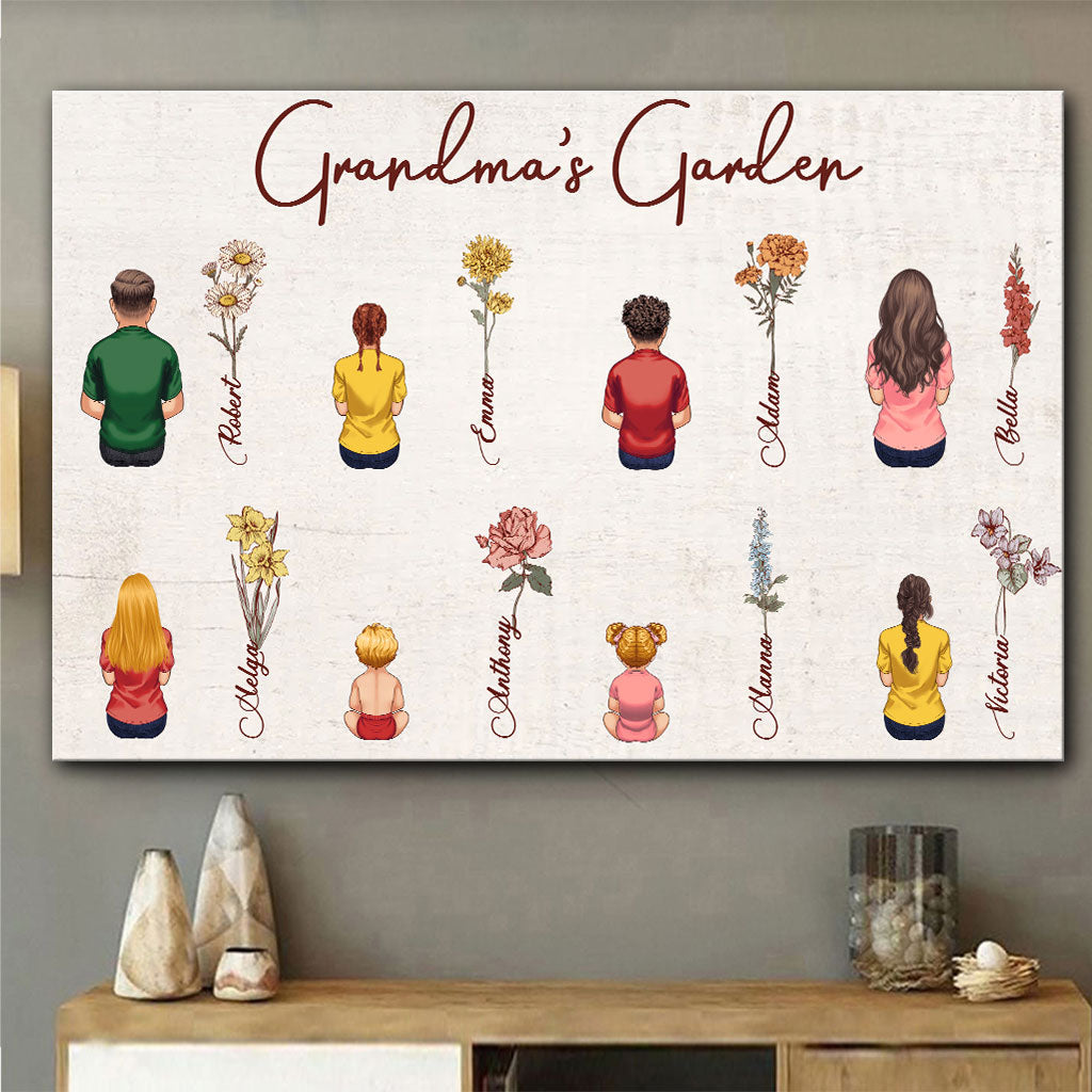 Grandma's Garden - Personalized Grandma Canvas And Poster