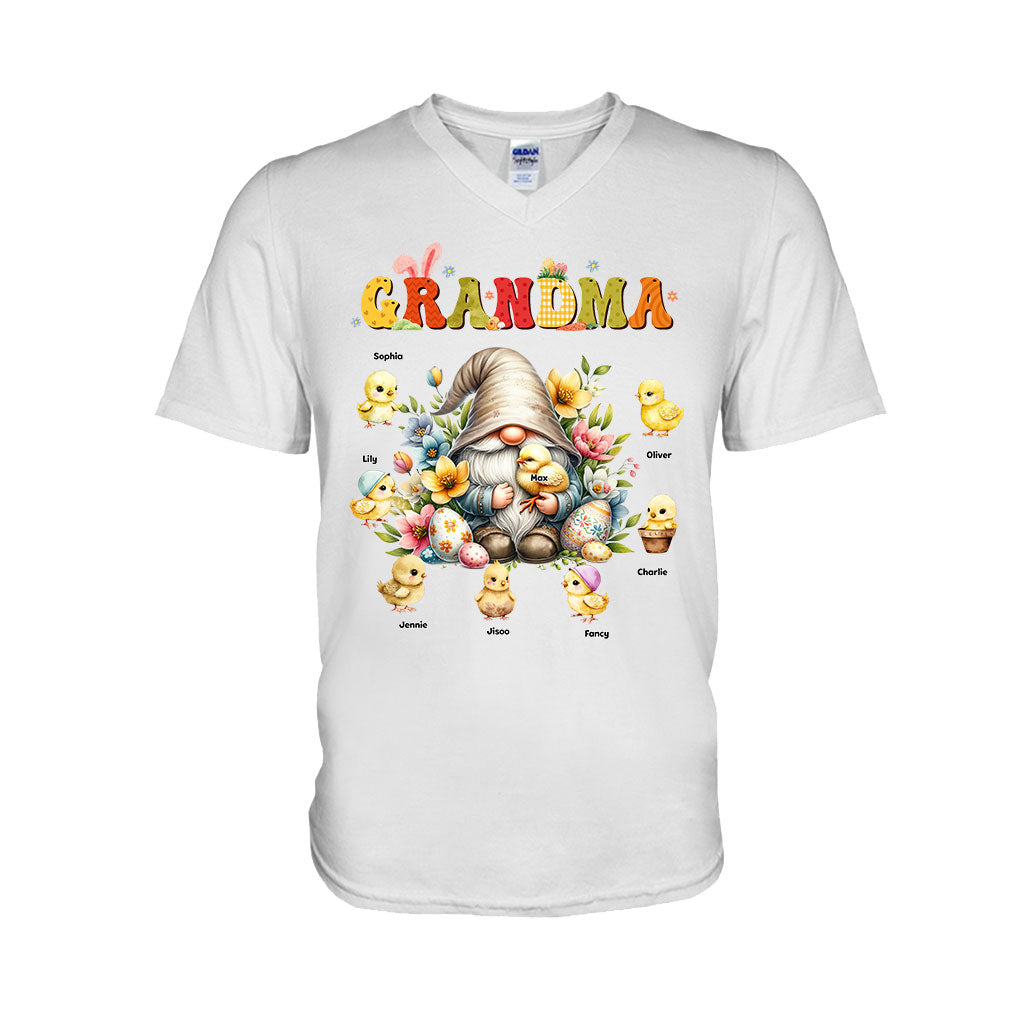 Cadeau pour grand-mère : Gnome de Pâques - T-shirt et sweat à capuche personnalisés pour grand-mère