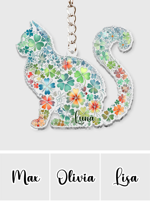 Lucky Cat - Personalized Cat Keychain