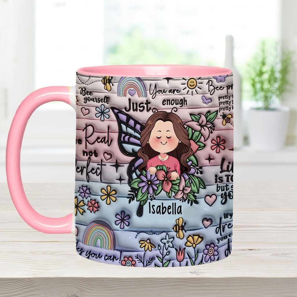 Positive Affirmations Butterflies Inspirational Quotes - Personalized Accent Mug