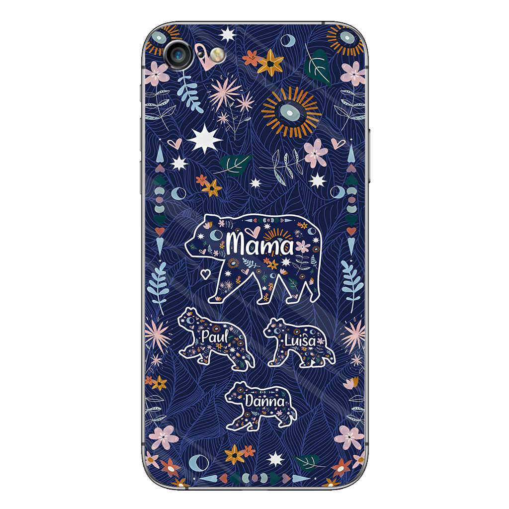 Mama Bear Floral - Personalized Mother Phone Case