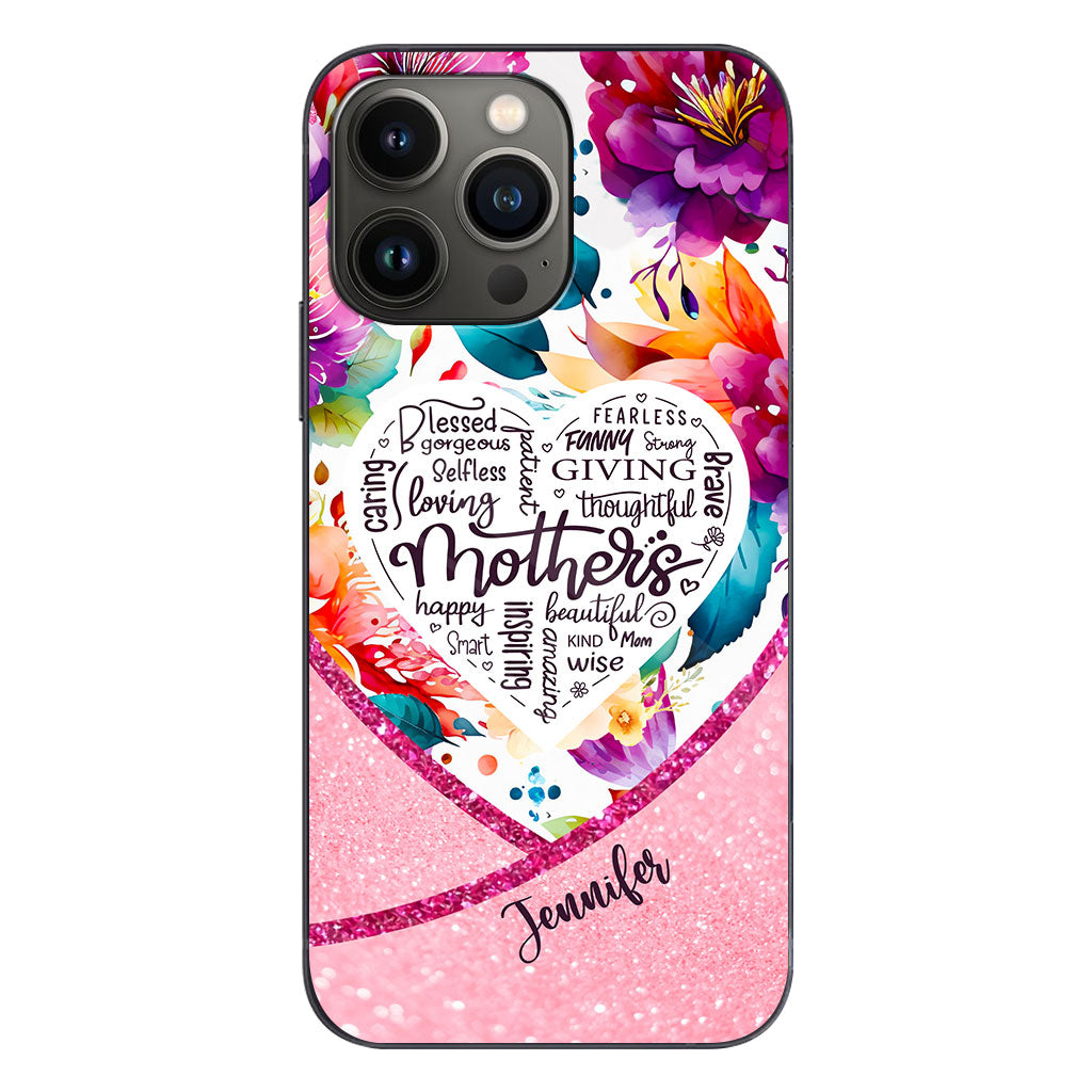 Mothers Is Beautiful Vibrant Floral - Personalized Mother Clear Phone Case