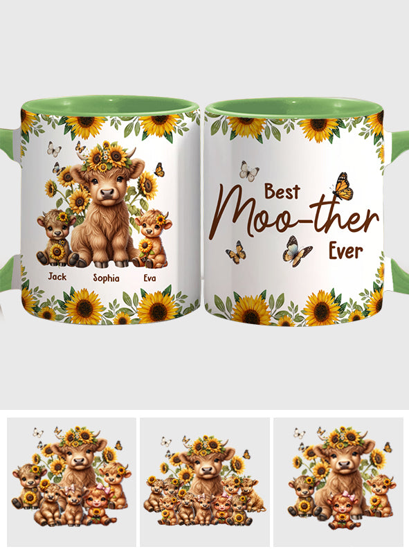 Best Moo-ther Ever - Personalized Mother Accent Mug