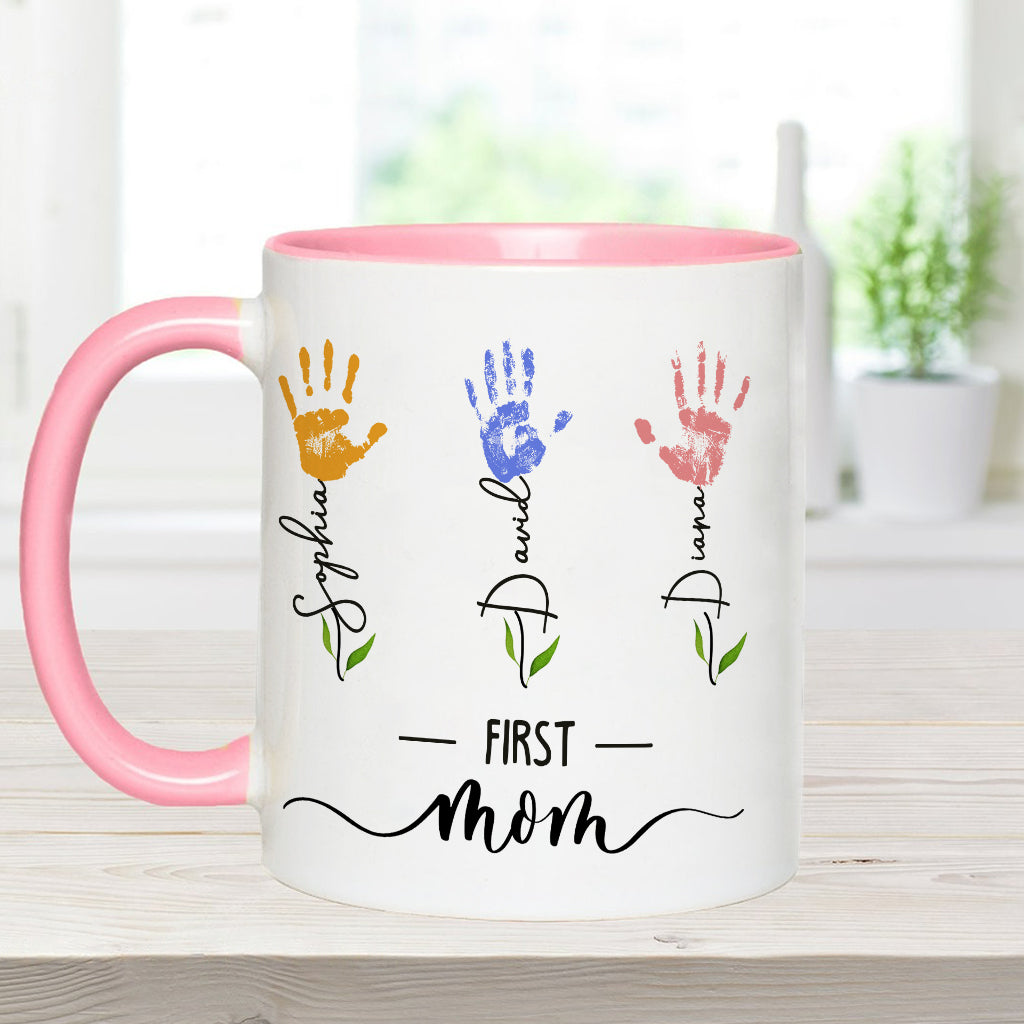 First Mom Now Grandma - Personalized Mother Accent Mug