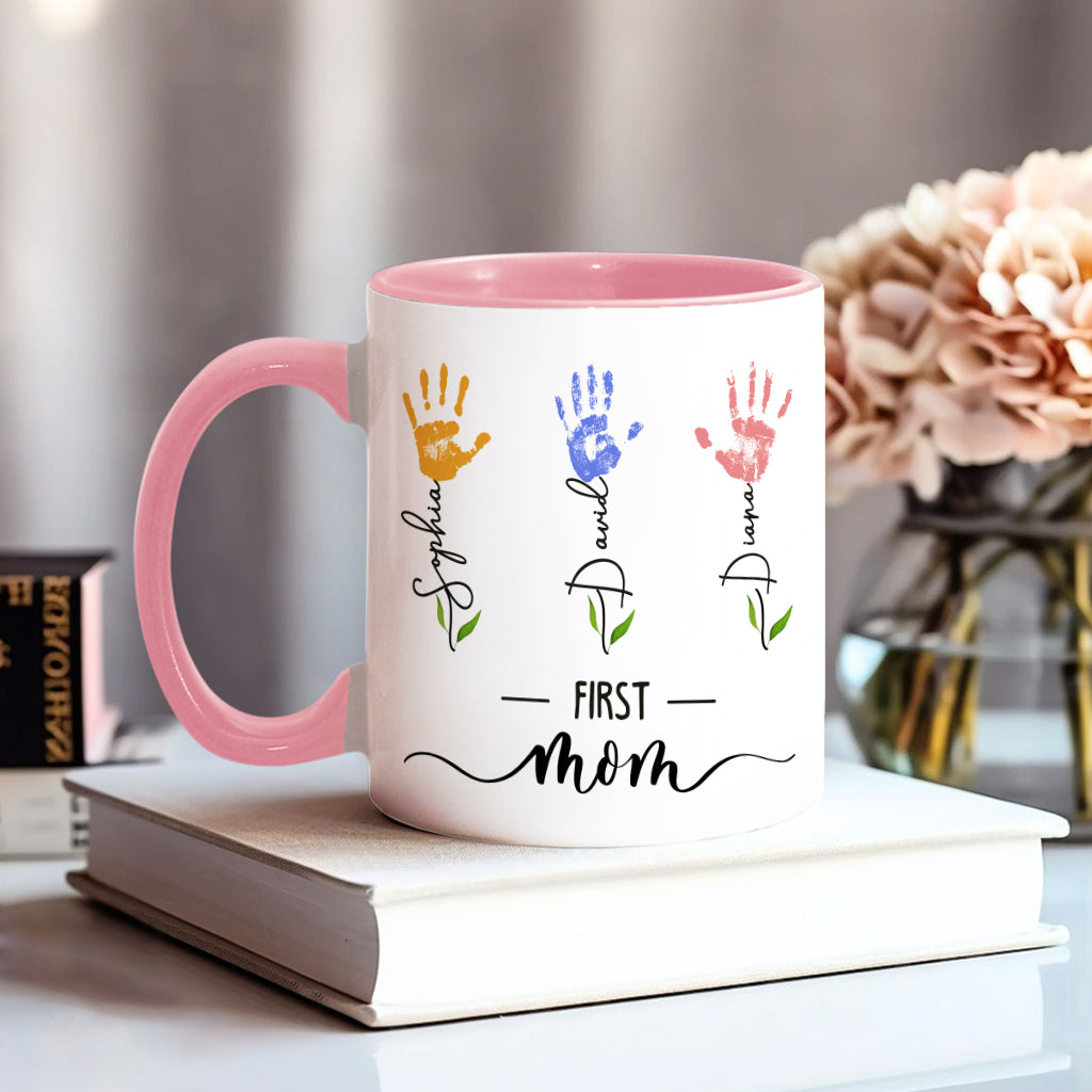 First Mom Now Grandma - Personalized Mother Accent Mug