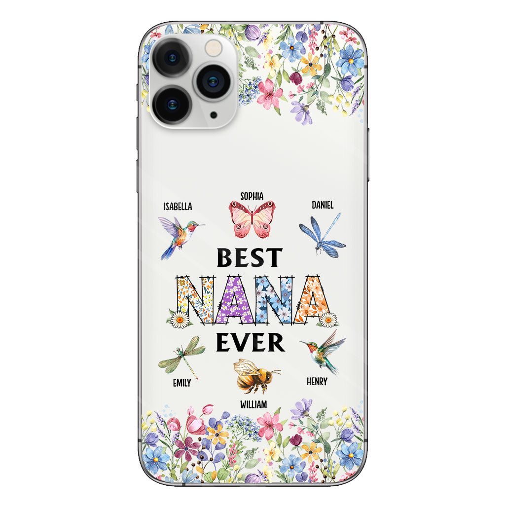 Best Mom Nana Ever - Personalized Grandma Clear Phone Case